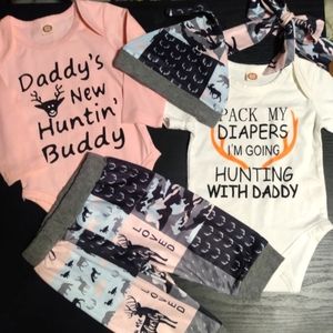 Baby girl hunting set